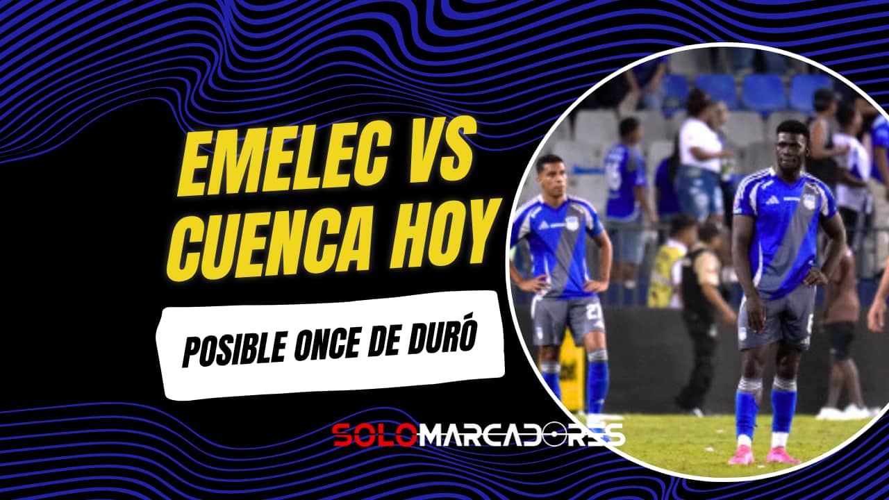 Partido en medio de la crisis: Posible alineación de Emelec ante Deportivo Cuenca