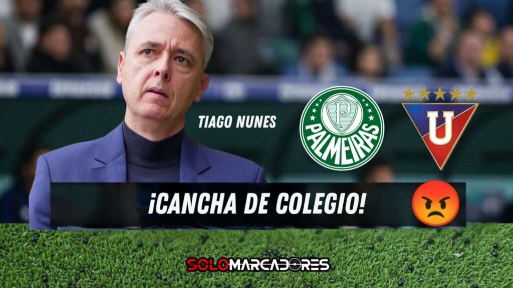 Tiago Nunes: "Entiendo el malestar de Libertad por los penales no pitados" 24 Tiago Nunes arremete contra el Palmeiras y su "cancha de colegio"