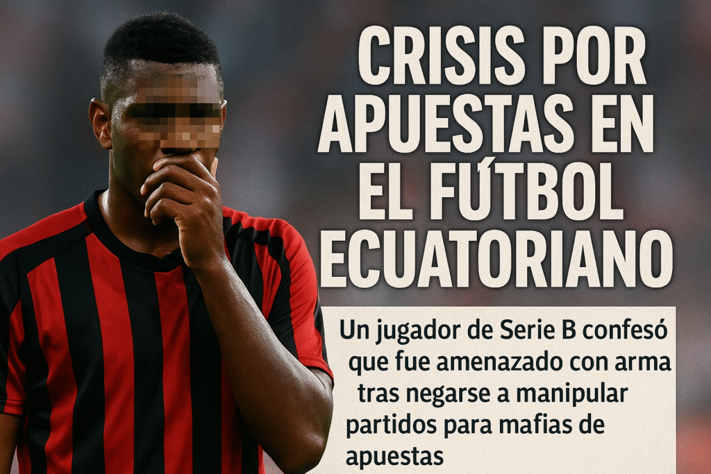 Crisis por apuestas en el fútbol ecuatoriano: el testimonio de un jugador amenazado 1 Crisis por apuestas en el fútbol ecuatoriano: el testimonio de un jugador amenazado