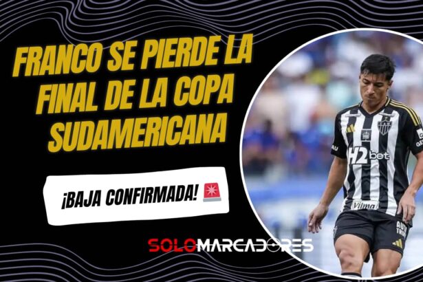 Alan Franco se pierde la final de la Copa Sudamericana por lesión 1 Alan Franco se pierde la final de la Copa Sudamericana por lesión