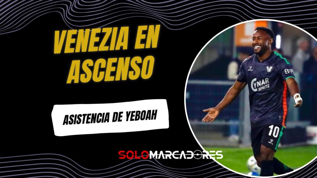 Asistencia de John Yeboah en la victoria de Venezia