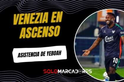 Asistencia de John Yeboah en la victoria de Venezia