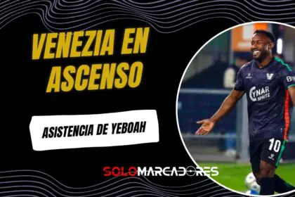 Asistencia de John Yeboah en la victoria de Venezia