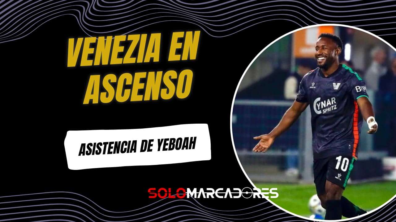Asistencia de John Yeboah en la victoria de Venezia