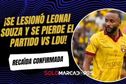 Baja confirmada en Barcelona SC: Leonai Souza se pierde el partido ante Liga de Quito
