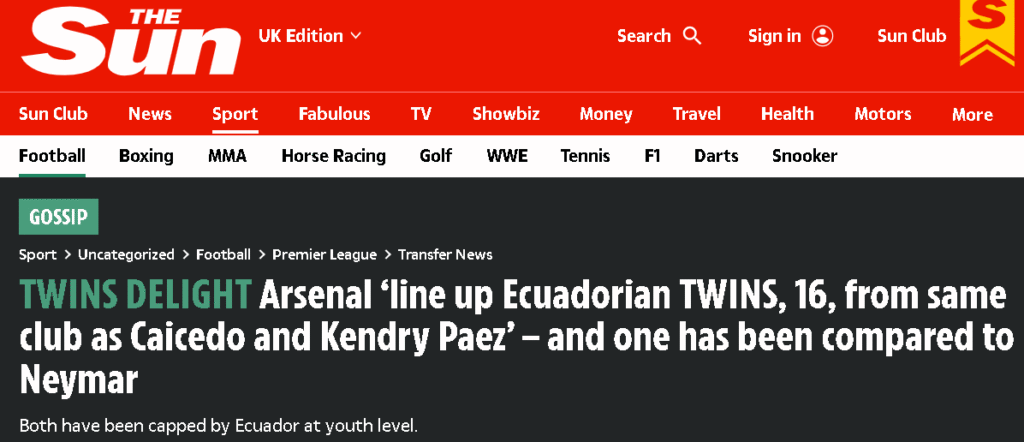 ¿Arsenal busca más talento ecuatoriano?