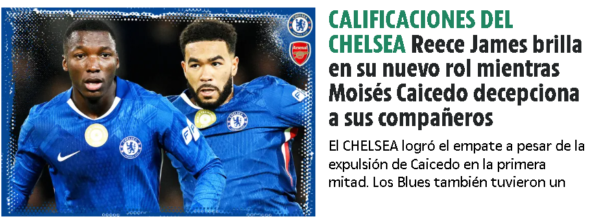 Duro golpe para Moisés Caicedo: La prensa inglesa no perdona