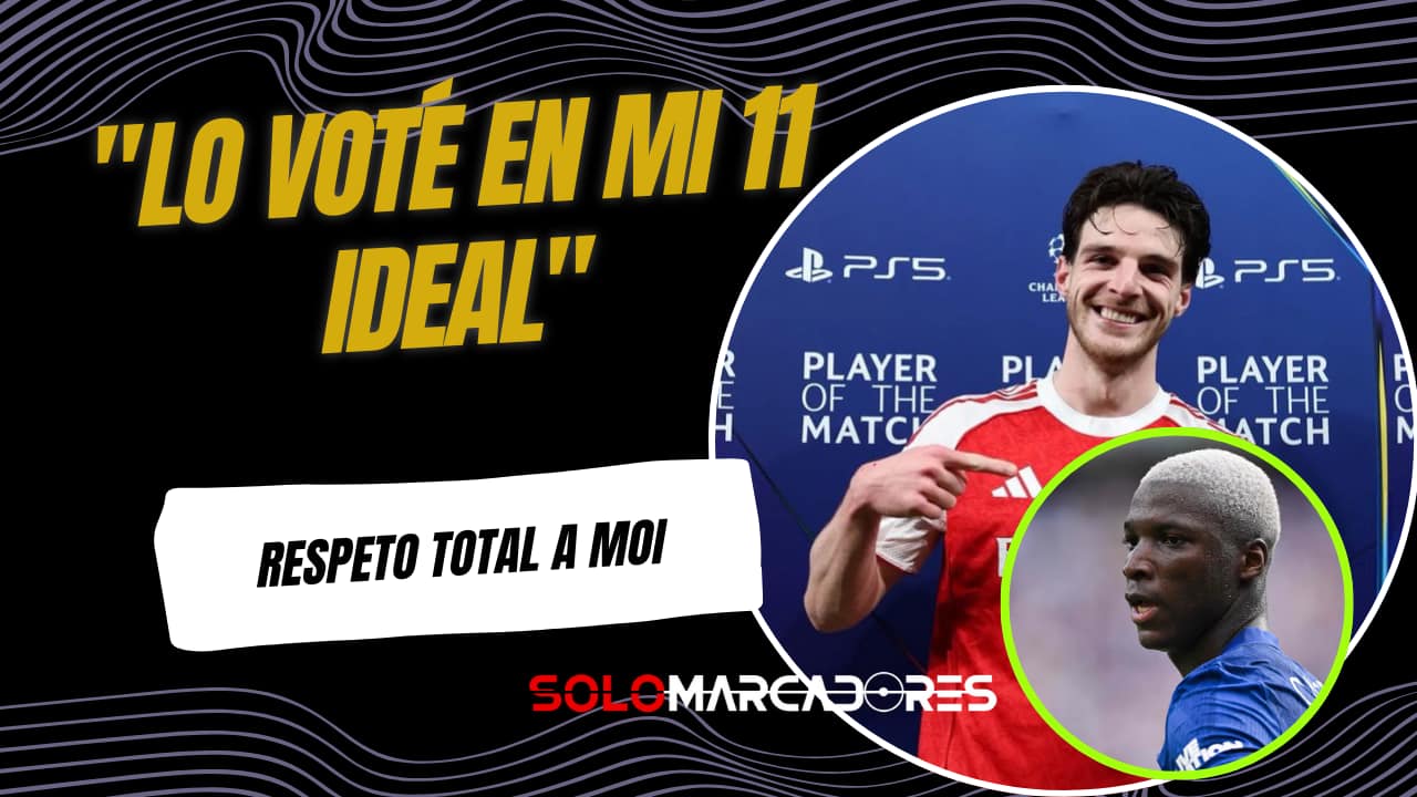 Declan Rice elogia a Moisés Caicedo: "Lo voté para el Equipo del Año"