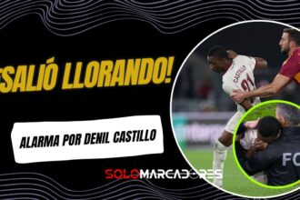 Denil Castillo Salió lesionado y entre lágrimas ante la Roma