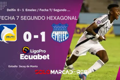 Emelec le ganó a Delfín y sigue en pelea en el segundo hexagonal de la LigaPro