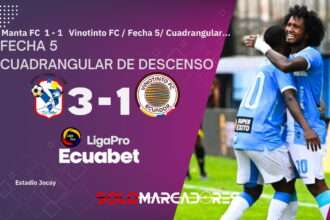 Manta le ganó a Vinotinto y lo mandó al descenso