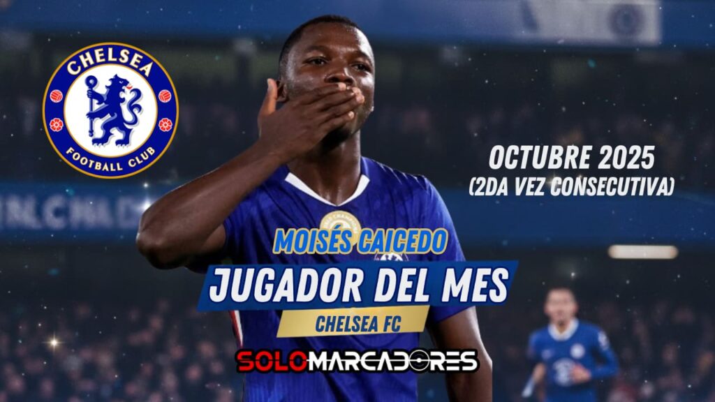 Moisés Caicedo, Jugador del Mes del Chelsea por Segunda Vez Consecutiva
