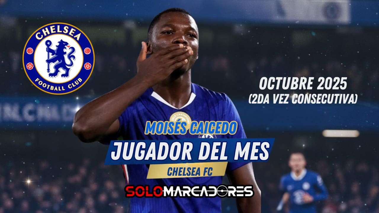 Moisés Caicedo, Jugador del Mes del Chelsea por Segunda Vez Consecutiva