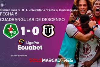 Mushuc Runa vence a Técnico Universitario: El descenso se define en la última fecha