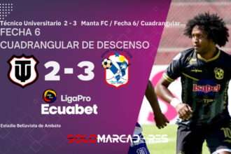 Técnico Universitario perdió ante Manta y descendió a la Serie B