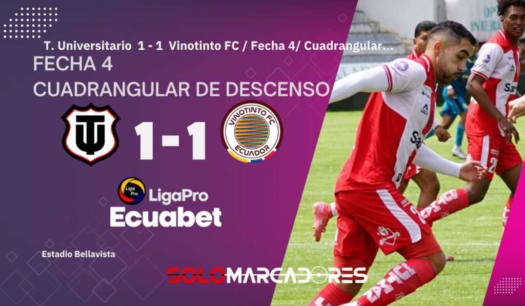 Técnico Universitario rescató el empate ante Vinotinto