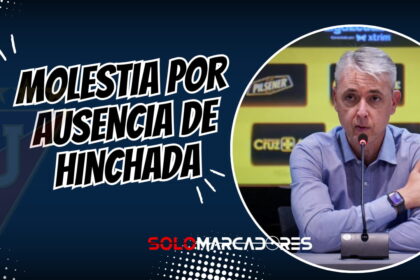 Tiago Nunes lamenta la ausencia de la hinchada alba en el Monumental