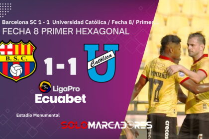 Barcelona empató con Universidad Católica y sigue sin asegurar el pasaje a la Libertadores
