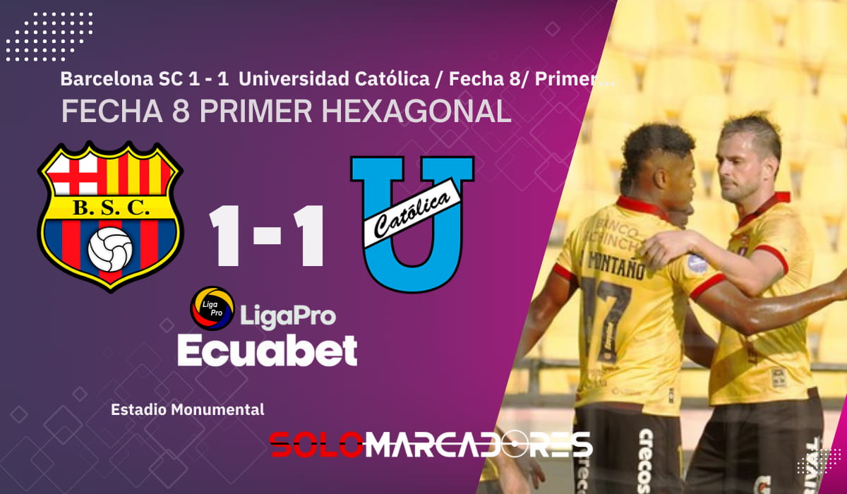 Barcelona empató con Universidad Católica y sigue sin asegurar el pasaje a la Libertadores