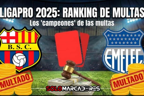 Barcelona y Emelec: Los 'campeones' de las multas en la LigaPro 2025