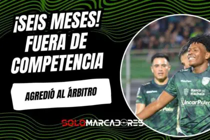 LigaPro impone sanción histórica: Bryan Quiñónez fuera por seis meses