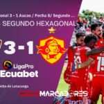 El Nacional venció a Aucas y lo alejó de la lucha por el cupo a Sudamericana 4 El Nacional venció a Aucas y lo alejó de la lucha por el cupo a Sudamericana