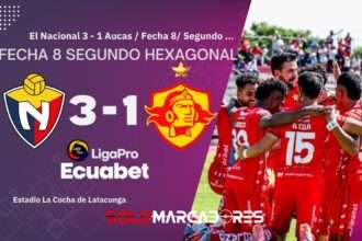 El Nacional venció a Aucas y lo alejó de la lucha por el cupo a Sudamericana