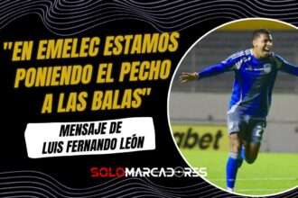 Luis Fernando León: "En Emelec estamos poniendo el pecho a las balas"