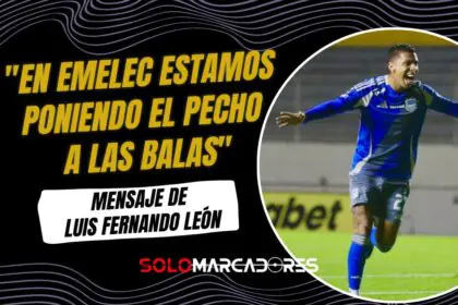 Luis Fernando León: "En Emelec estamos poniendo el pecho a las balas"