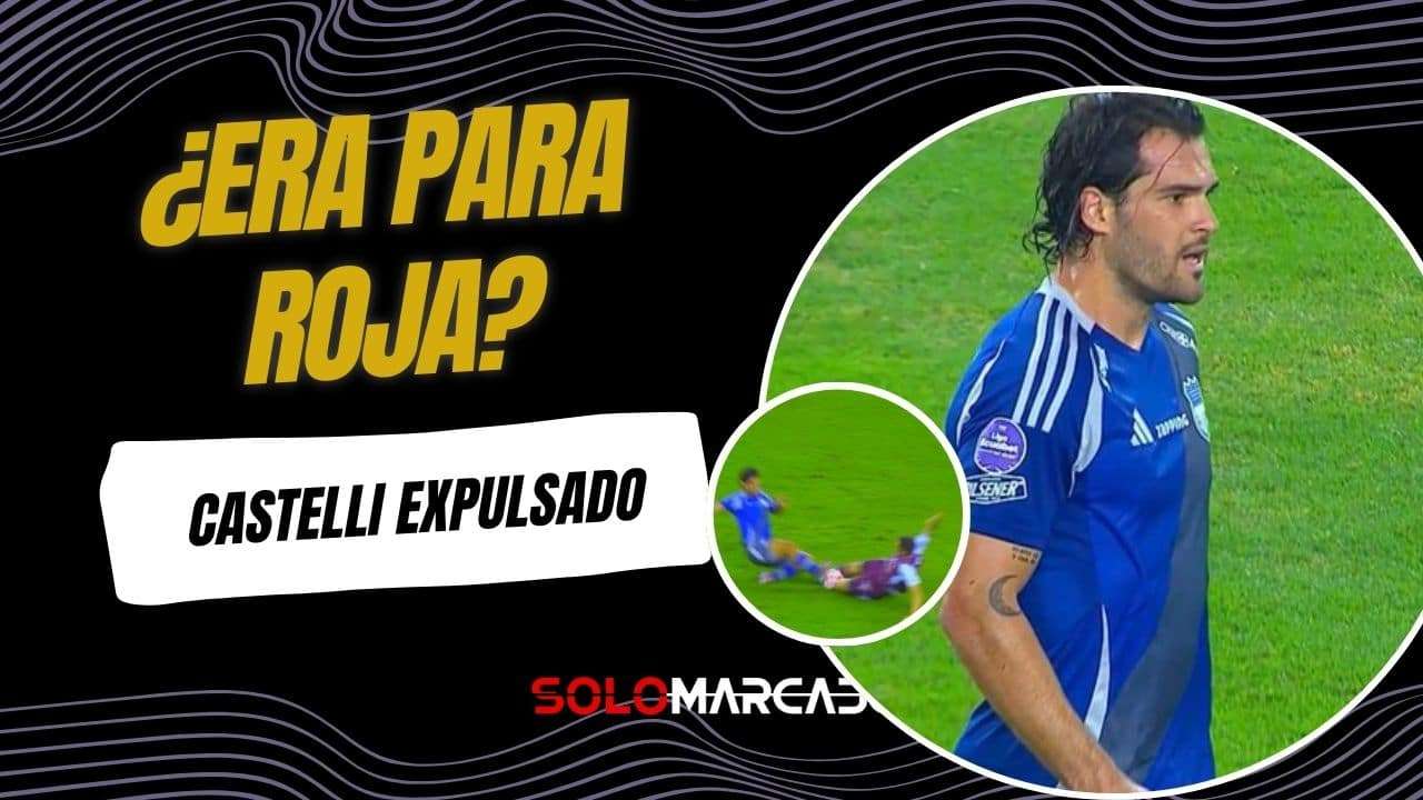Facundo Castelli expulsado en Emelec vs. Macará: Polémica roja tras su regreso