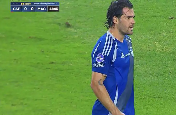 Facundo Castelli expulsado en Emelec vs. Macará: Polémica roja tras su regreso