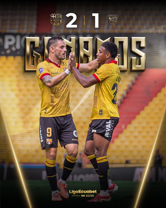 Barcelona SC vence con angustia a Orense y acaricia la Libertadores