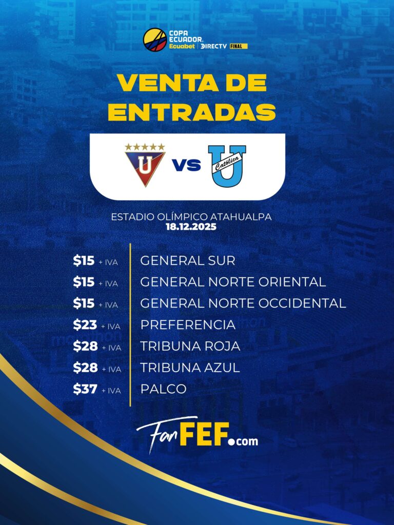 La final de la Copa Ecuador se transmitirá por señal abierta: LDU vs. U. Católica