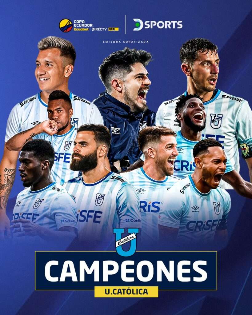 ¡Histórico! Universidad Católica Campeón de la Copa Ecuador tras vencer a Liga de Quito