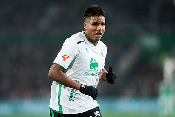 Jeremy Arévalo anotó con el Racing de Santander