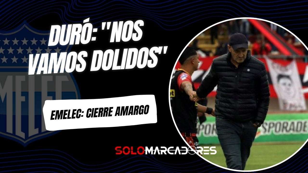 Guillermo Duró tras la derrota: "Emelec no merece terminar así"