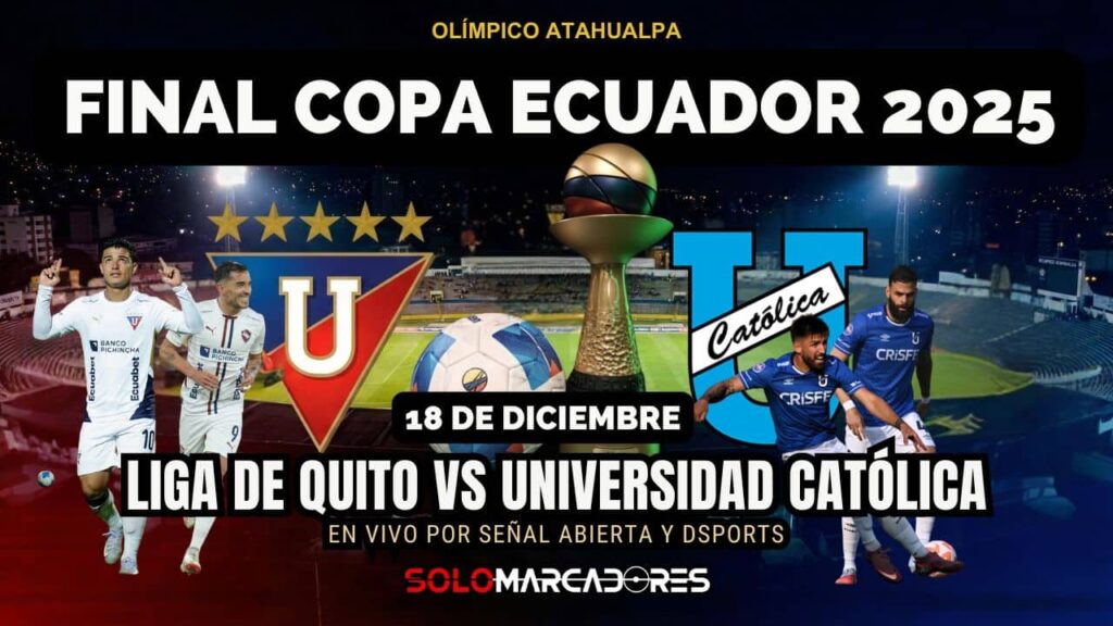 ¿Gloria en Copa Ecuador o boleto directo a Libertadores? Alexander Domínguez responde 2 La final de la Copa Ecuador se transmitirá por señal abierta: LDU vs. U. Católica