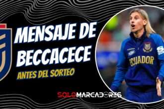Mensaje de Sebastián Beccacece antes del sorteo del Mundial: “Vamos Ecuador”