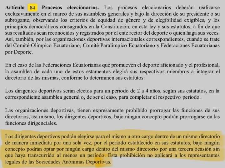 Nueva Ley del Deporte: Clubes de Ecuador podrán ser Sociedades Anónimas