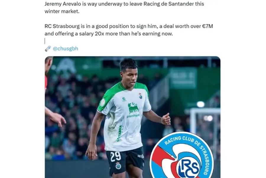 Estrasburgo lanza millonaria oferta por Jeremy Arévalo mientras Kendry Páez sigue en banca 1 Estrasburgo lanza millonaria oferta por Jeremy Arévalo mientras Kendry Páez sigue en banca