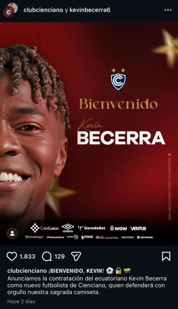 Mercado de Pases: Jonathan Betancourt y Kevin Becerra fichan por clubes de Perú