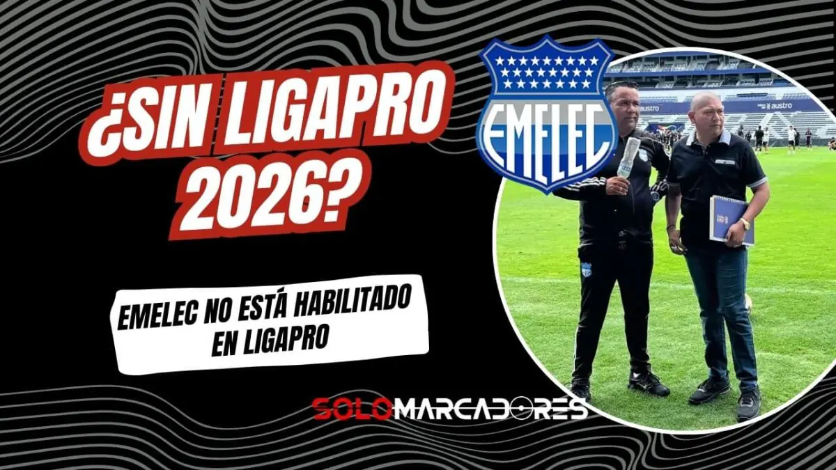 La grave advertencia de Edison Baldeón: "Emelec no está habilitado en LigaPro" por deudas