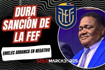 Durísima sanción de la FEF: Emelec iniciará la LigaPro 2026 con menos tres puntos por deudas