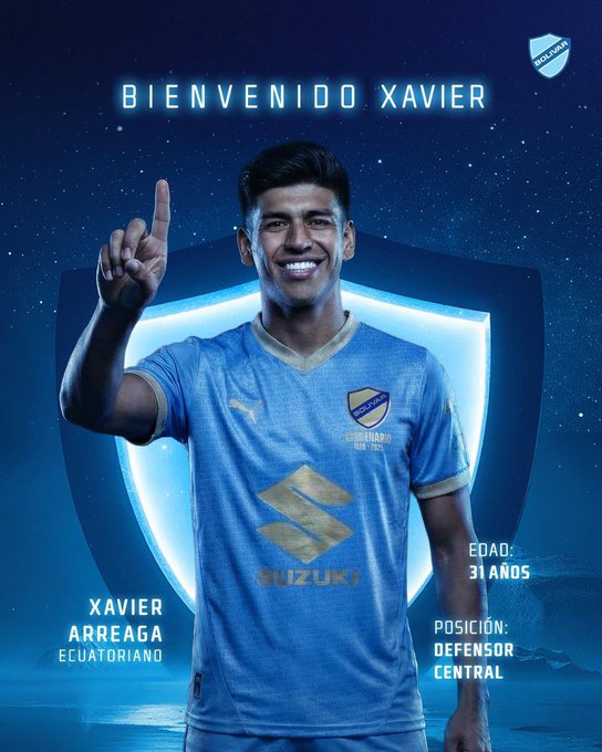 Xavier Arreaga es presentado como refuerzo de Bolívar para la Copa Libertadores 2026