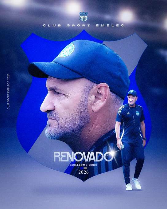 Guillermo Duró renueva como entrenador de Emelec para la temporada 2026 1 Guillermo Duró renueva como entrenador de Emelec para la temporada 2026