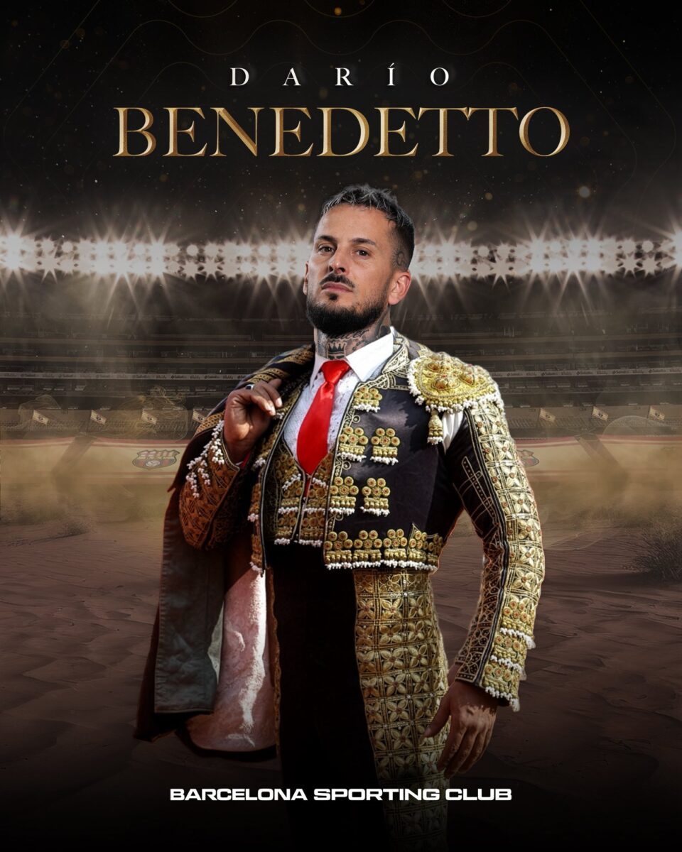 Vestido de torero, Barcelona presentó a Darío Benedetto: los detalles de su contrato 1 Vestido de torero, Barcelona presentó a Darío Benedetto: los detalles de su contrato