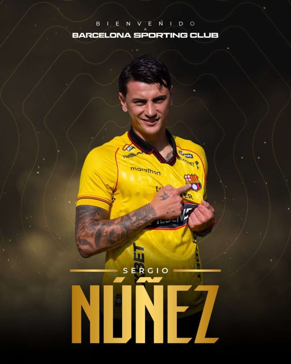 Oficial: Barcelona SC blinda su ataque con Sergio Núñez, el séptimo refuerzo charrúa 1 Oficial: Barcelona SC blinda su ataque con Sergio Núñez, el séptimo refuerzo charrúa