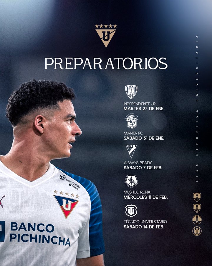 Pretemporada de Liga de Quito 2026: Cronograma de amistosos y Noche Blanca