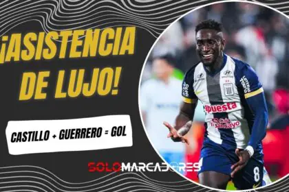 Gran asistencia de Eryc Castillo y gol de Paolo Guerrero para Alianza Lima