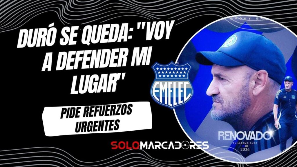 Guillermo Duró renueva como entrenador de Emelec para la temporada 2026